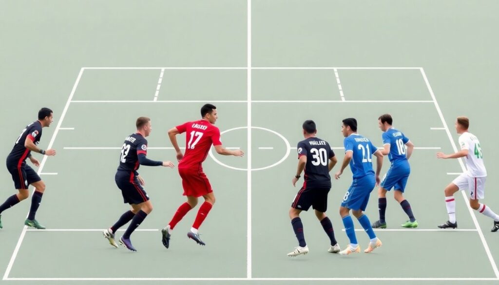 Сравнение тактик владения и прессинга между командами - иллюстрация