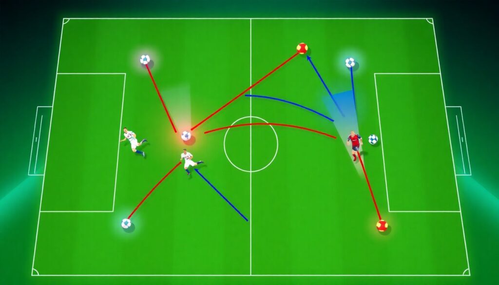 Сравнение тактик владения и прессинга между командами - иллюстрация