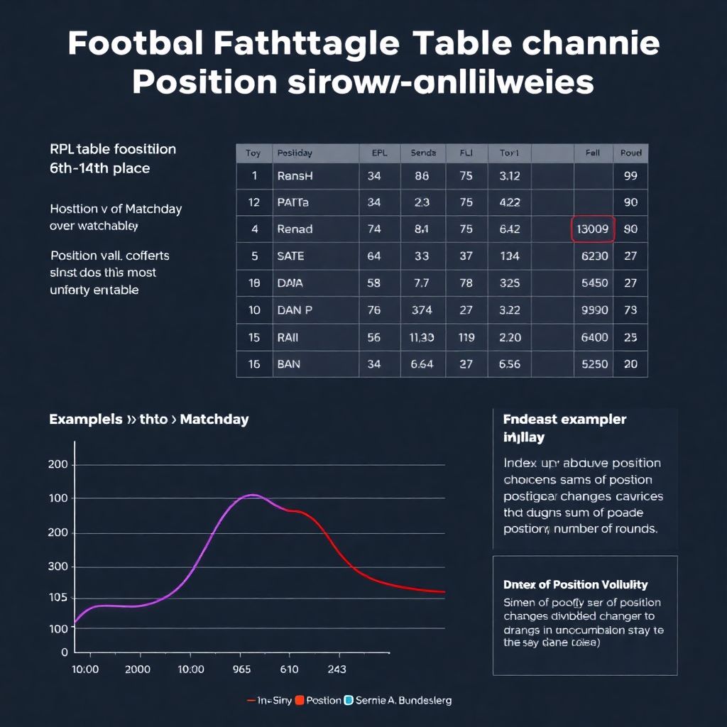 Какие позиции чаще всего менялись за туры в турнирной таблице