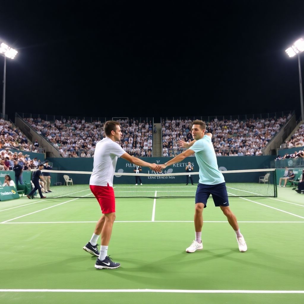 Хачанов и Рублёв вылетели в первом круге пары на турнире Atp 500 в Дохе